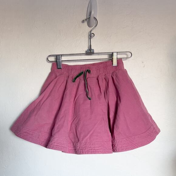 Mini Boden Corduroy Circle Skirt Pink Floral Flowers Elastic Drawstring 6-7y - Picture 1 of 6